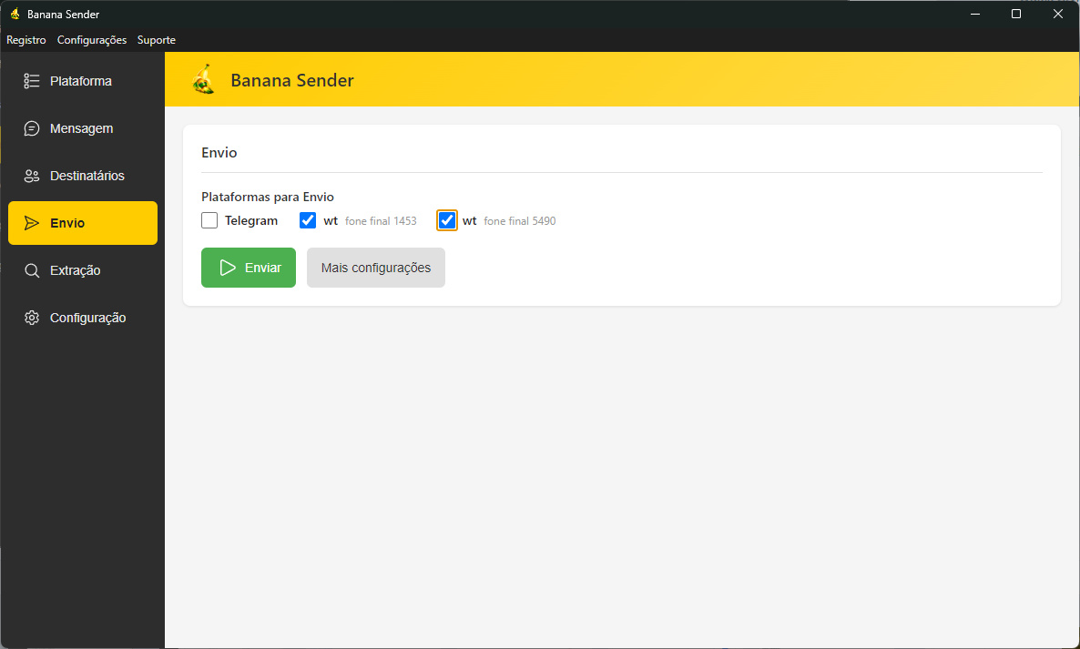 Tela 4 - Banana Sender