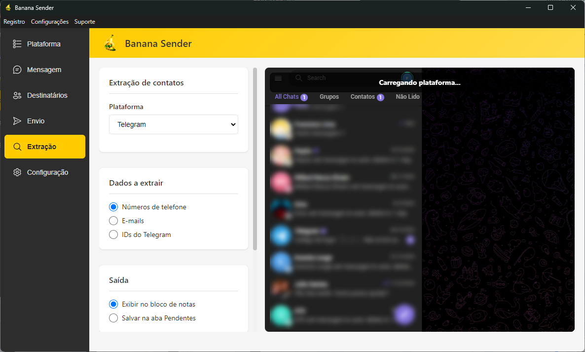Tela 6 - Banana Sender